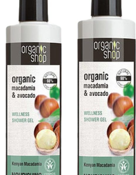 Organic Shop_organic Macadamia & Avocado Nourishing Shower Gel Odżywczy Żel Pod Prysznic O Zapachu Orzechów Macadamia 280ml