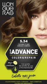 Color Advance Hair Colour By Llongueras #5.34-light-brown-golden-copper - Image 4