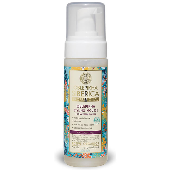 4744183011731_2 Natura Siberica Oblepikha Stilyng Mousse For Maximum Volume 200ml - Image 1