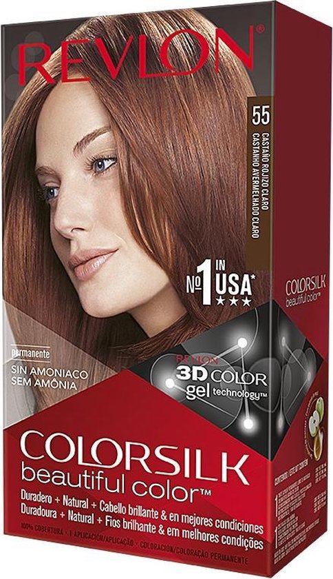 484x840-10 Haarkleur Zonder Ammoniak Colorsilk Revlon Licht kastanjebruin - Image 1