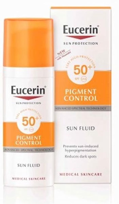 490x840-5 Eucerin Sun Protection Fluid Pigment Control SPF50 - Zonnebrand - 50 ml - Image 1