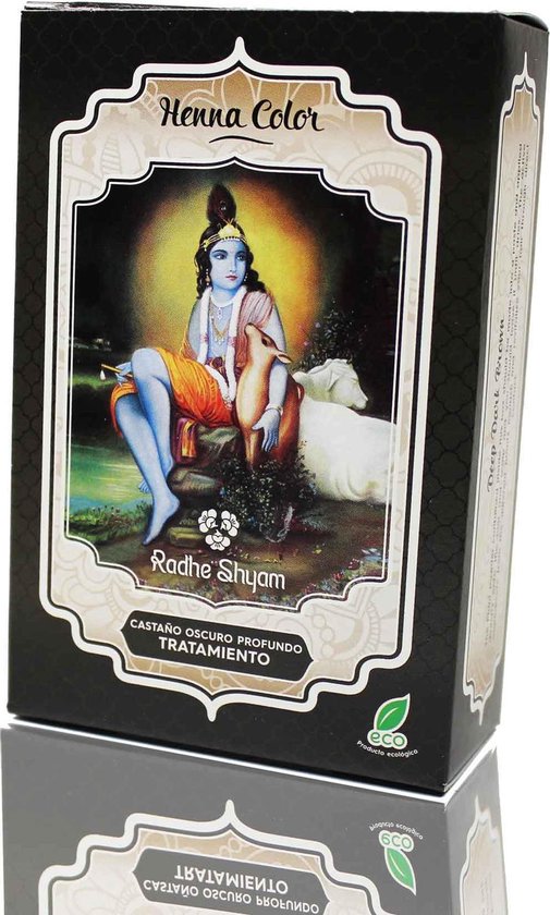 505x840-22 Semi-permanente kleurstof Radhe Shyam Donkerbruin Henna In poedervorm (100 g) - Image 1