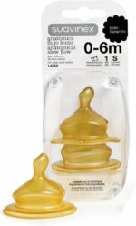 Suavinex Wide Mouth Rubber Teat From 0 to 6m Medium - Image 3