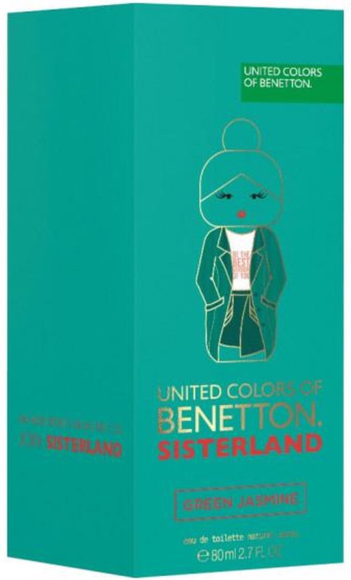 509x840-35 Damesparfum Benetton Sisterland Green Jasmine EDT (80 ml) - Image 1