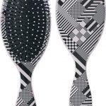 Wet Brush - Original Haarborstel ontklitter  - Diagonale ruiten IntelliFlex - Zwart/Wit