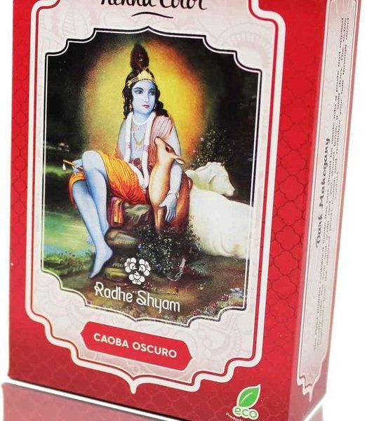 Semi-permanente kleurstof Henna Radhe Shyam Shyam Henna Mahonie (100 g)