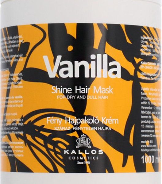 Voedend Haarmasker Kallos Cosmetics Vanilla 1 L
