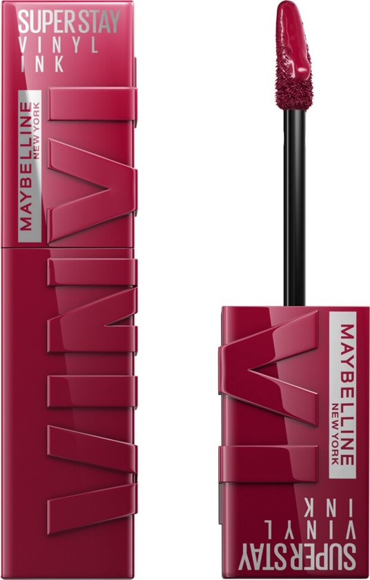 536x840-90 Maybelline New York - SuperStay Vinyl Ink Lipstick - 30 Unrivaled - Rood - Langhoudende Lippenstift - 4.2 ml - Image 1