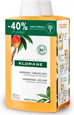 Klorane Al Mango Nourishing Shampoo For Dry Hair Duo 2 X 400 Ml - Image 2