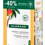 Klorane Al Mango Nourishing Shampoo For Dry Hair Duo 2 X 400 Ml