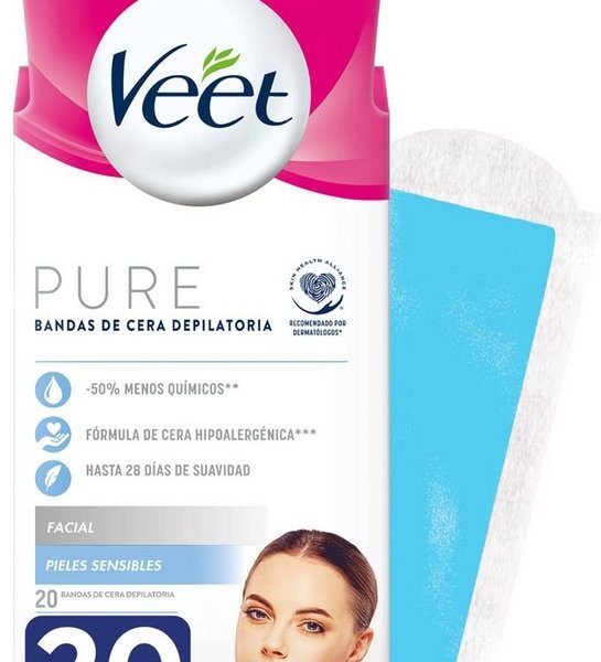 Facial Hair Removal Strips Veet Sensitive skin 20 Units