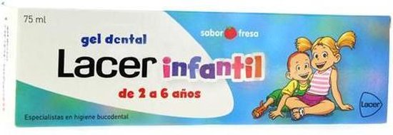 550x190-2 Tandpasta Lacer Kinderen Aardbei (75 ml) - Image 1