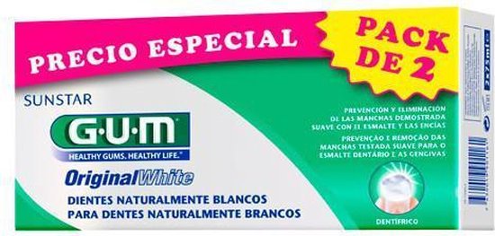 550x263-17 Sunstar Gum Original White Toothpaste 2 X 75ml - Image 1