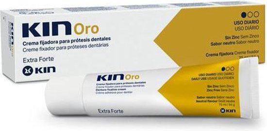 550x269-10 Kin Kin Oro Crema Fijadora Para Prótesis Dentales 75 Ml - Image 1