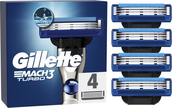 550x344-42 Lames De Rasoir Pour Homme Mach3 Turbo X4 GILLETTE - Image 1