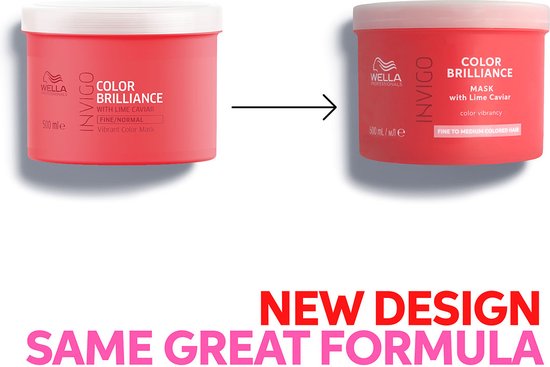 550x367-202 Wella Brilliance Masker fijn / normaal haar -500 ml - Haarmasker droog haar - Haarmasker beschadigd haar - Image 1