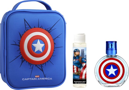 550x383-38 Captain America Geschenkset - Eau De Toilette 100 ml & Douchegel 60 ml - Met Toilettas - Image 1