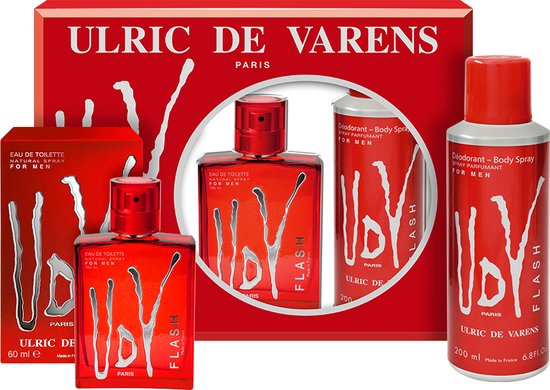 550x390-41 Ulric de Varens - UDV Flash - Geschenkset - Herenparfum 100ml & Deodorant 200ml - Image 1
