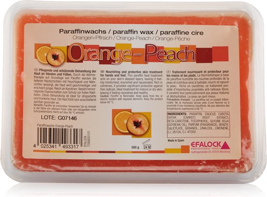 550x406-152 Efalock Paraffin Wax Orange-Peach 1.1lbs, 1-piece Pack (1 x 1.1lbs) - Image 1