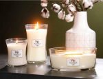 WoodWick Heartwick Flame Ellipse Geurkaars - Linen - Image 11