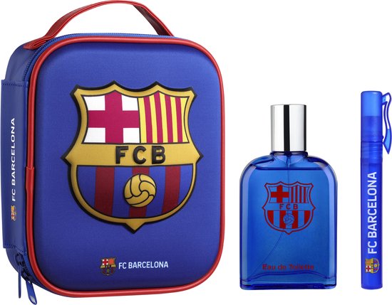 550x429-28 FC Barcelona Geschenkset - Eau de Toilette 100 ml & Parfumpen - Met Toilettas - Image 1
