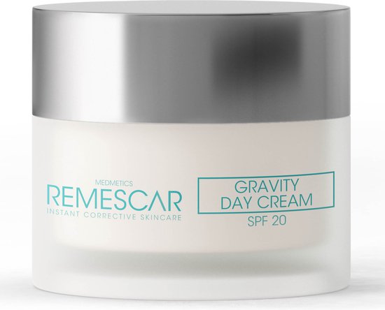550x444-103 Remescar Gravity Dagcrème SPF 20 - Gezichtsverzorging met Collageen en Elastine, Dagcreme voor vrouwen en mannen, hydraterende Gezichtscreme en Moisturizer om je huid te verstevigen, Anti Rimpel Crème met Microbiome Technologie, 50 ml - Image 1