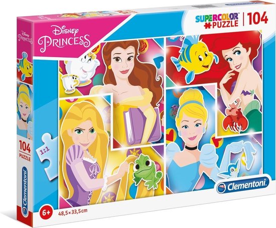 550x455-54 Clementoni - Puzzel 104 Stukjes Pricess, Kinderpuzzels, 6-8 jaar, 27146 - Image 1