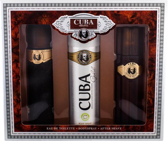 550x462-97 Cuba - Cuba Gold Gift Set 100 ml After Shave Cuba Gold 100 ml and deospray Cuba Gold 200 ml - 100ML - Image 1