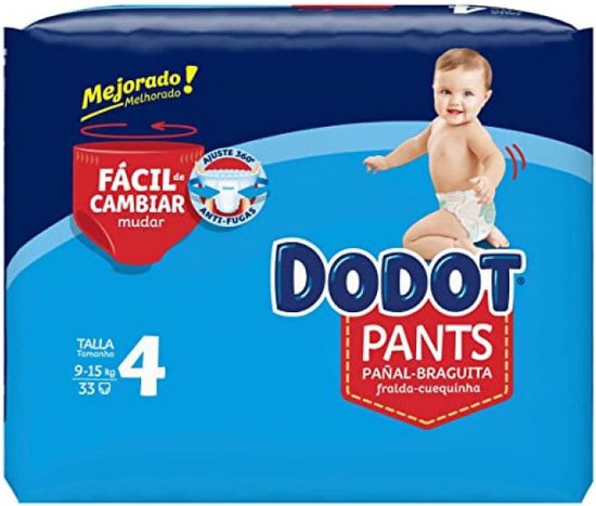 550x467-53 Wegwerpluiers Dodot Pants Maat 4 9-15 kg 33 Stuks - Image 1