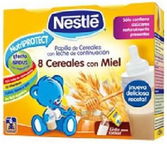 550x475-106 Nestle Nestlé Milk and Cereal Pajamas With Honey 2 X 250ml - Image 1