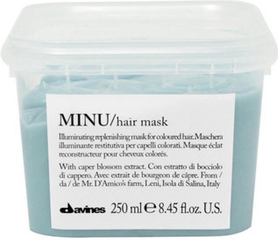 550x477-52 DAVINES ESSENTIAL HAIRCARE MINU HAIR MASK MASKER - GEKLEURD HAAR 250ML - Image 1
