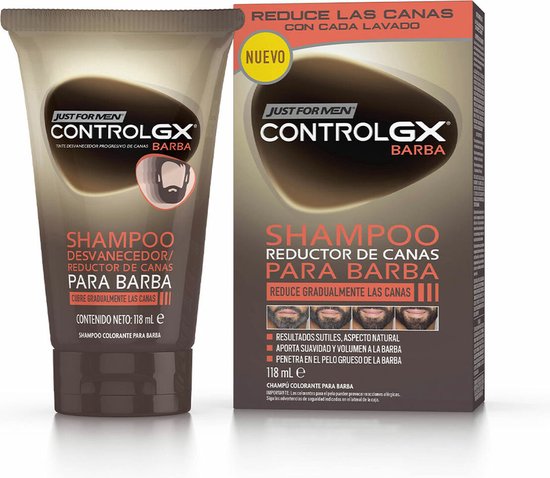 550x478-51 Beard Shampoo Just For Men Control Gx Grey hair reducer 118 ml - Image 1