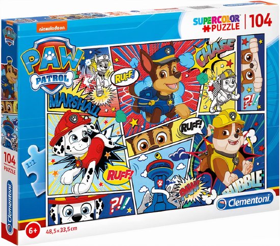 Clementoni Kinderpuzzels - Paw Patrol SuperColor, Legpuzzel 48X33 cm Karton van 3X48 Stukjes, 6-8 jaar - 27261