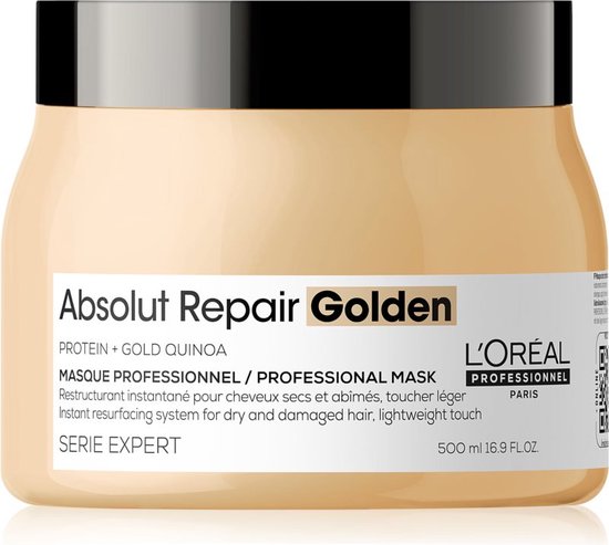 550x493-20 L'orEal Professionnel SErie Expert Absolut Repair Gold Quinoa + Protein Golden Masque 500 Ml - Image 1