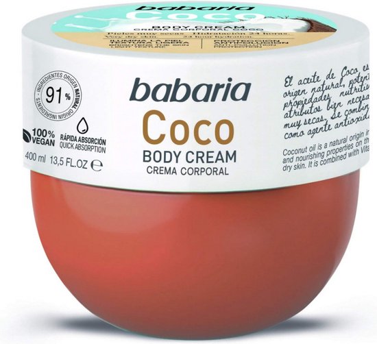 550x502-54 Lichaamscrème Babaria Kokosnoot (400 ml) - Image 1