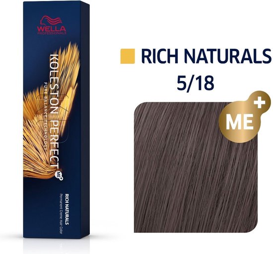 550x511-173 Wella Professionals Koleston Perfect Me+ - Haarverf - 5/18 Rich Naturals - 60ml - Image 1