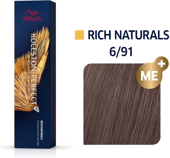 550x511-174 Wella Professionals Koleston Perfect Me+ - Haarverf - 6/91 Rich Naturals - 60ml - Image 1