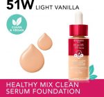 Bourjois Healthy Mix - 51 - Light Vanilla, Serum Foundation, laat de huid onmiddellijk stralen, hydrateert tot 24 uur lang, vegan formule, dauwachtige finish, houdt de hele dag lang, 30 ml - Image 2