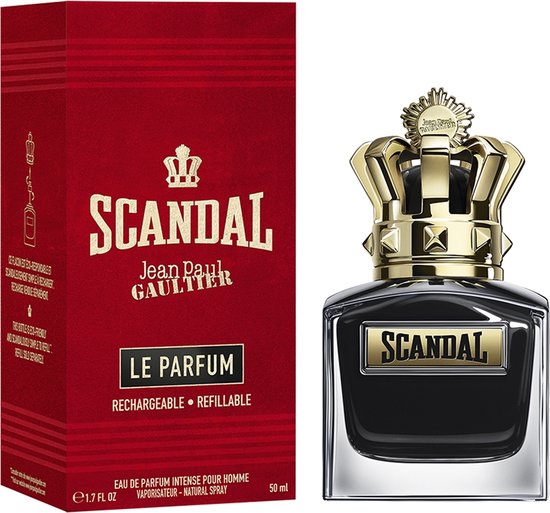 550x513-27 Jean Paul Gaultier Scandal pour Homme Le Parfum Refillable - 50 ml - eau de parfum intense spray - herenparfum - Image 1