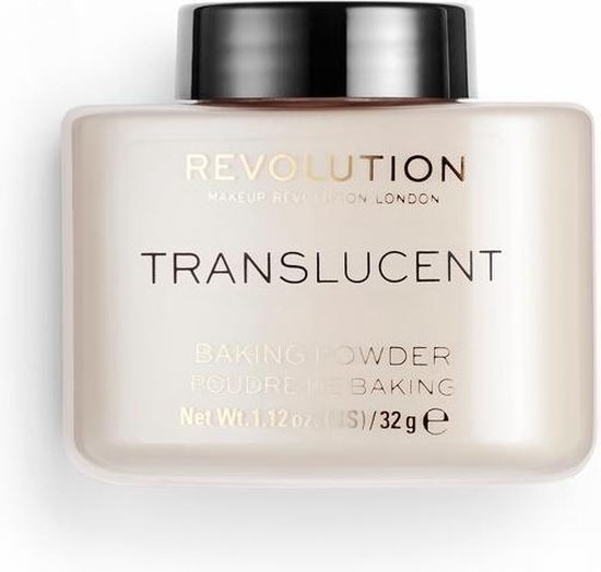 550x524-118 Makeup Revolution - Loose Baking Powder Translucent - Transparentní pudr 32 g - Image 1