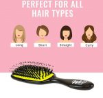 Wet Brush - Shine Enhancer Haarborstel - Ultra-zachte IntelliFlex natuurlijke varkenshaar - Zwart - Image 4