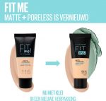 Maybelline New York - Fit Me Matte + Poreless Foundation - 095 Fair Porcelain - Medium Dekkende Foundation met Matte Finish voor de Normale tot Vette Huid - 30 ml - Image 8