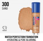 Rimmel London Match Perfection SPF20 Foundation - 300 Sand - Image 3