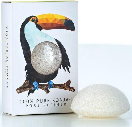 550x530-132 The Konjac Sponge Company - Rainforest Toucan Mini Face Puff - UpNature - Konjac Spons - Image 1