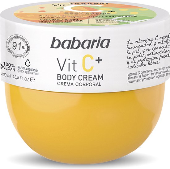 550x548-109 Babaria Vitamin C+ Body Cream 100% Vegan 400 Ml - Image 1