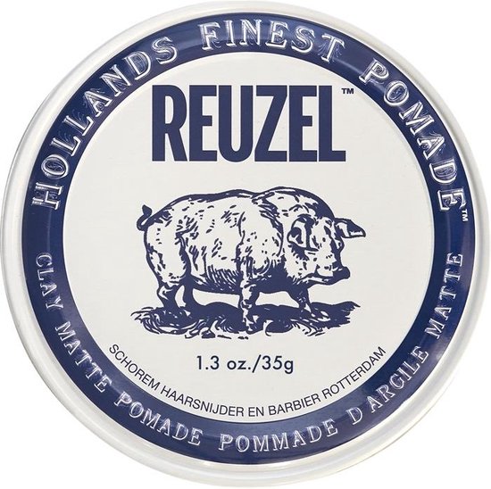 550x548-142 Reuzel - Hollands Finest Pomade Clay Matte Pomade Matte Hair Clay On Base Water 35G - Image 1