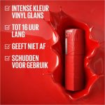 Maybelline New York - SuperStay Vinyl Ink Lipstick - 30 Unrivaled - Rood - Langhoudende Lippenstift - 4.2 ml - Image 8