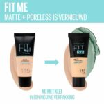 Maybelline New York - Fit Me Matte + Poreless Foundation - 120 Classic Ivory - Medium Dekkende Foundation met Matte Finish voor de Normale tot Vette Huid - 30 ml
