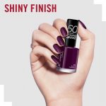 Rimmel London Nail Polish 60 Seconds Black Cherries Dark Red - Image 2