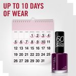 Rimmel London Nail Polish 60 Seconds Black Cherries Dark Red - Image 3